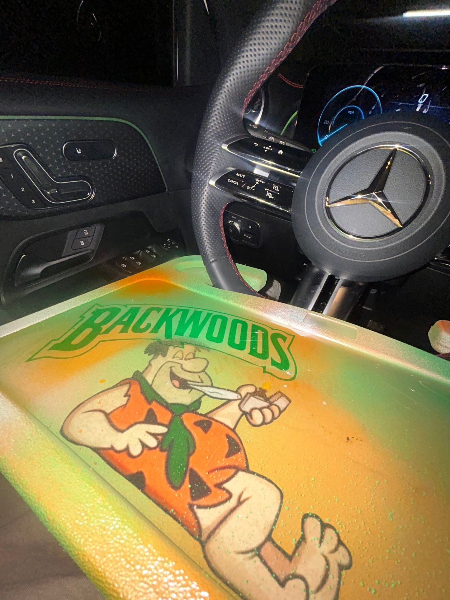 “Flintstone” Car Tray