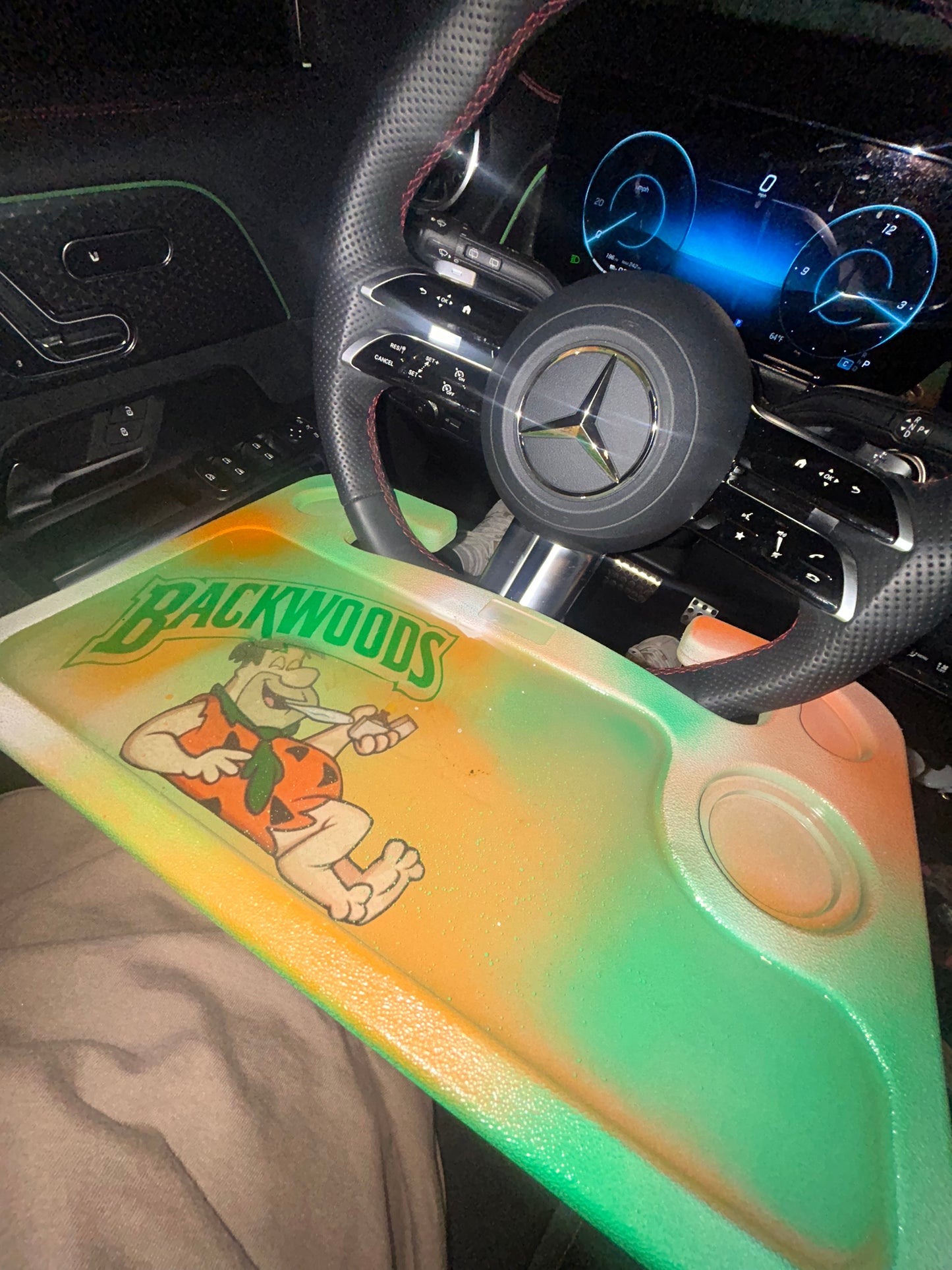 “Flintstone” Car Tray