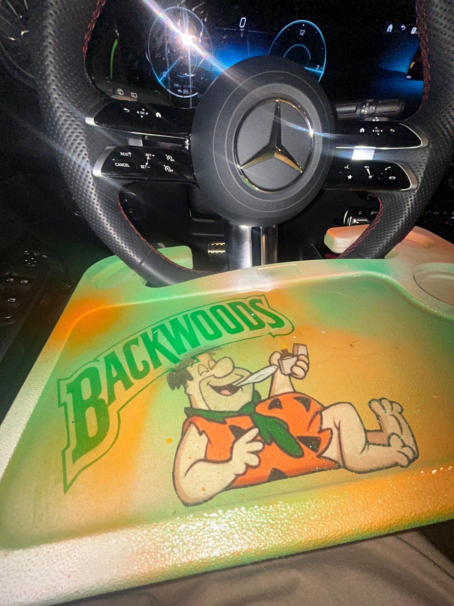 “Flintstone” Car Tray
