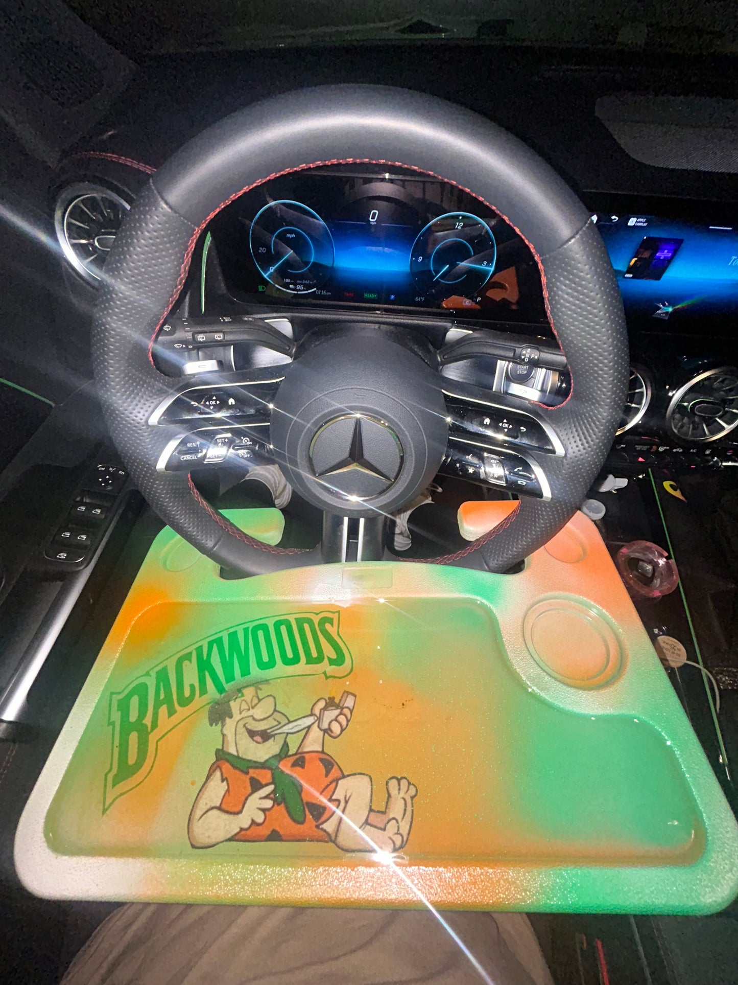 “Flintstone” Car Tray