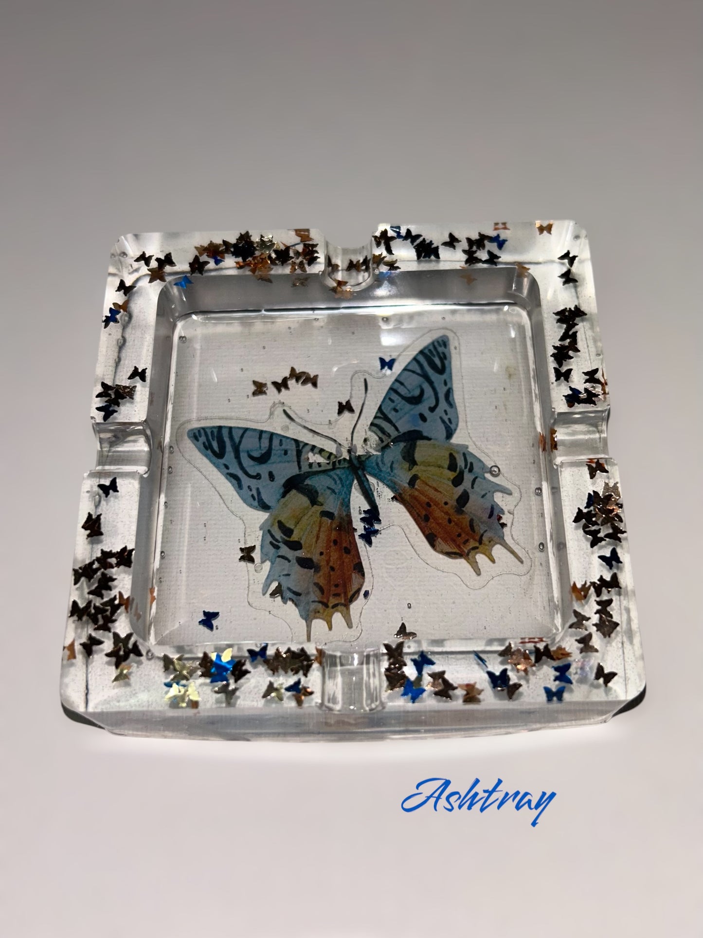 “Blue Butterfly” Ashtray