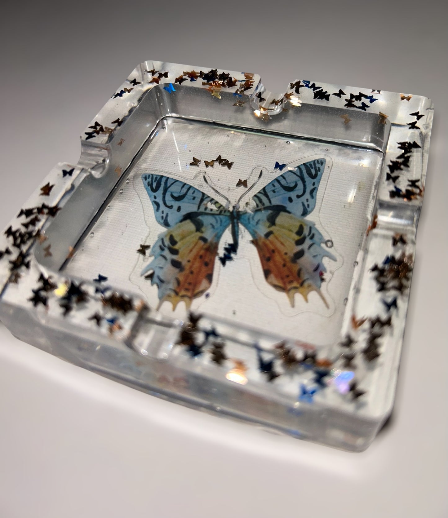“Blue Butterfly” Ashtray