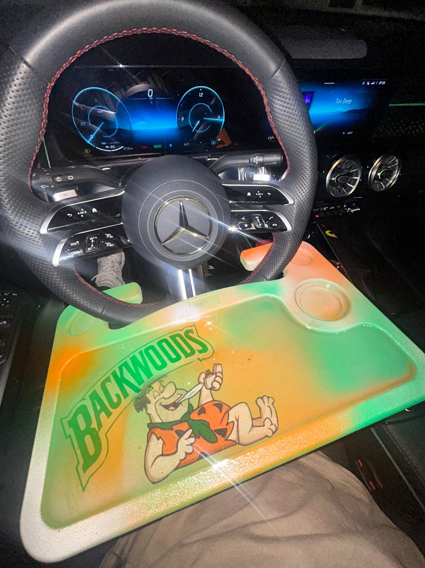 “Flintstone” Car Tray
