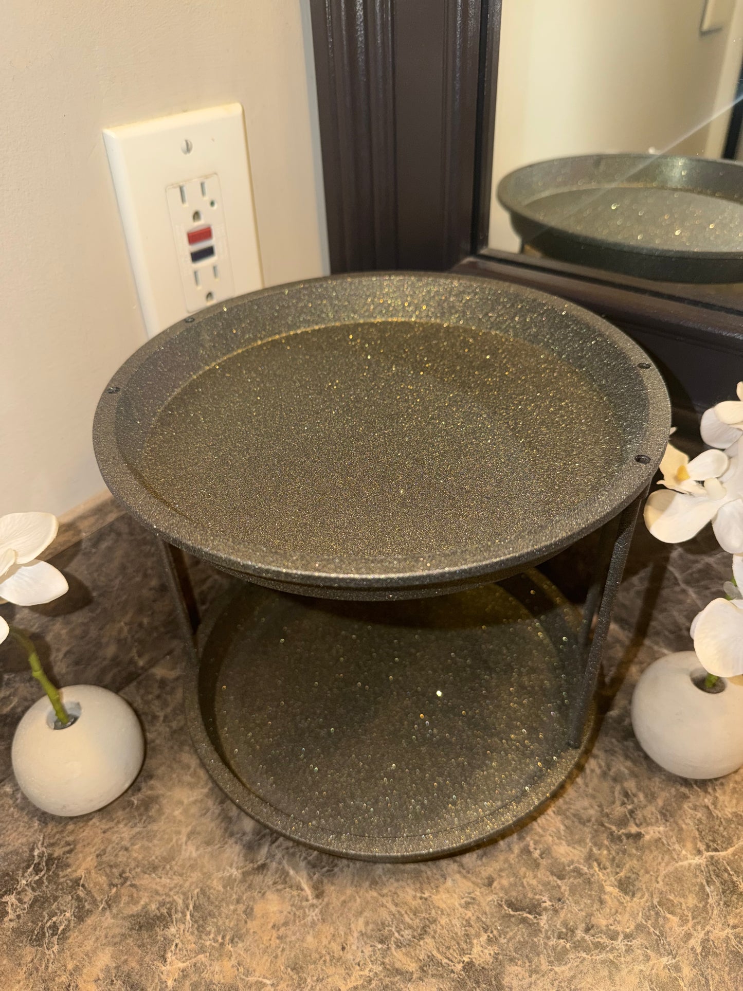 “Metallic” 2-Tier Vanity Organizer