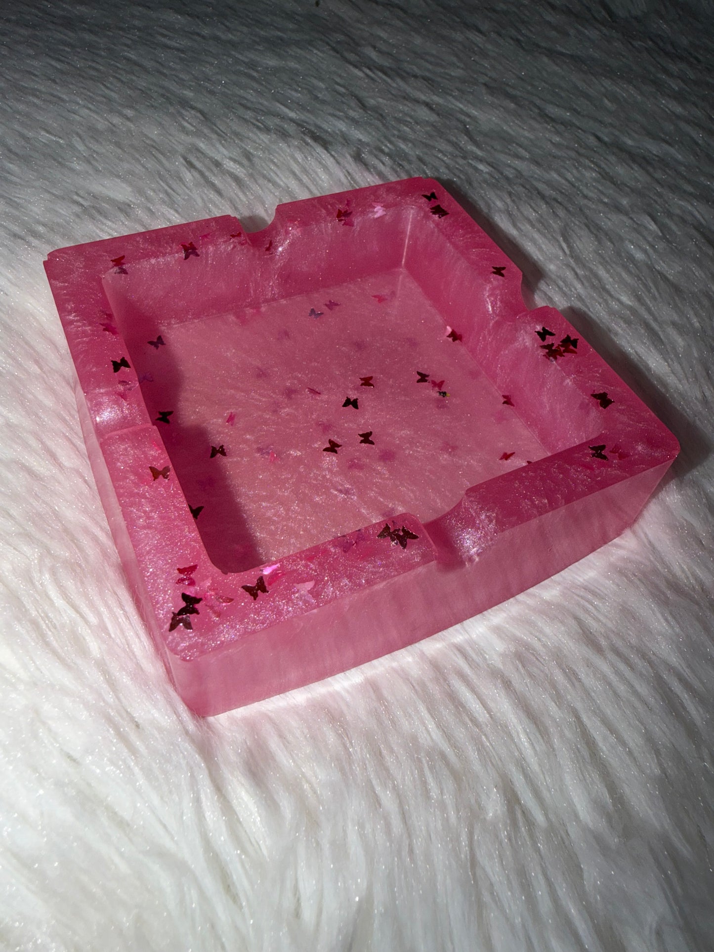 “Pink Butterflies” Ashtray