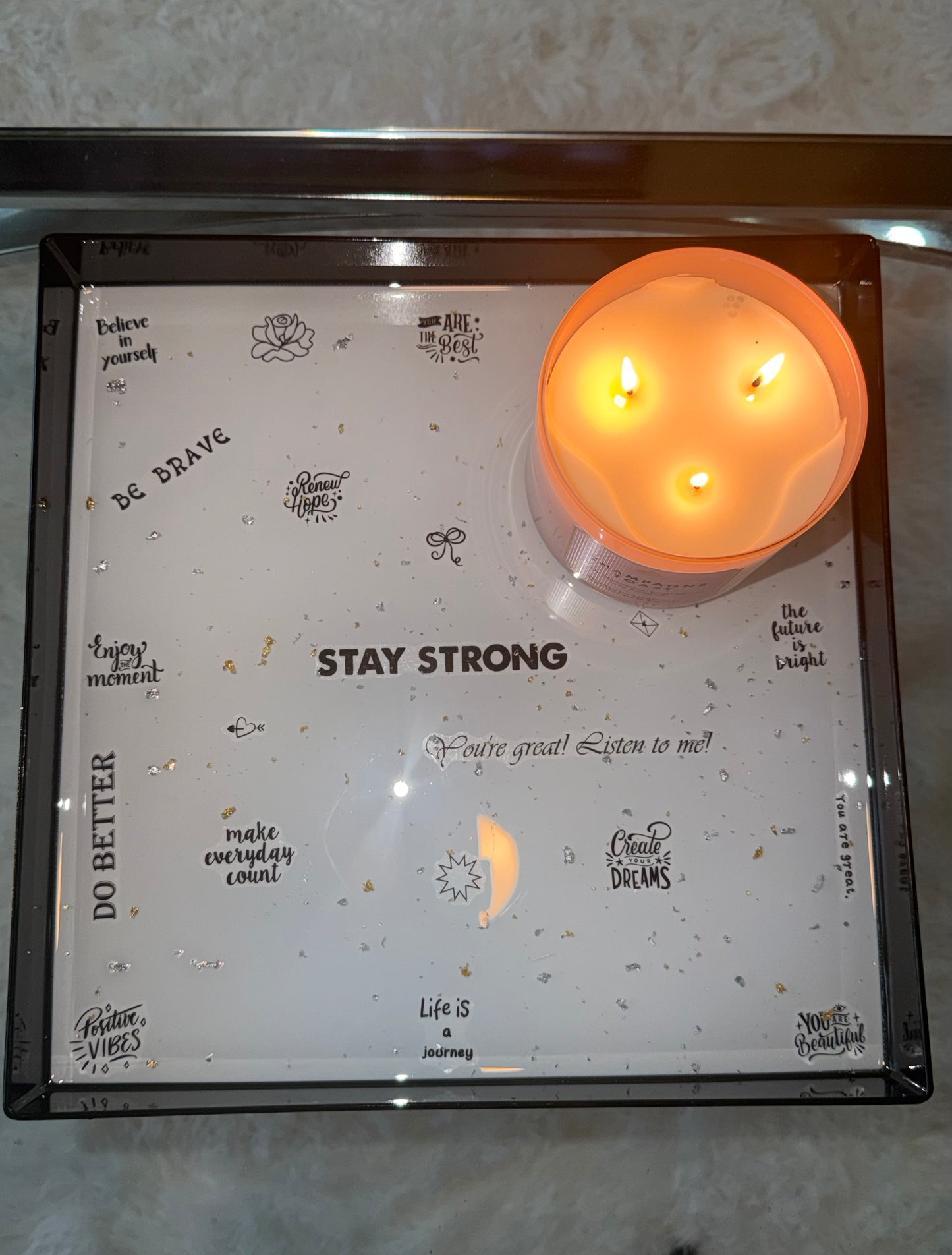 “Positive Vibes” Home Decor Tray