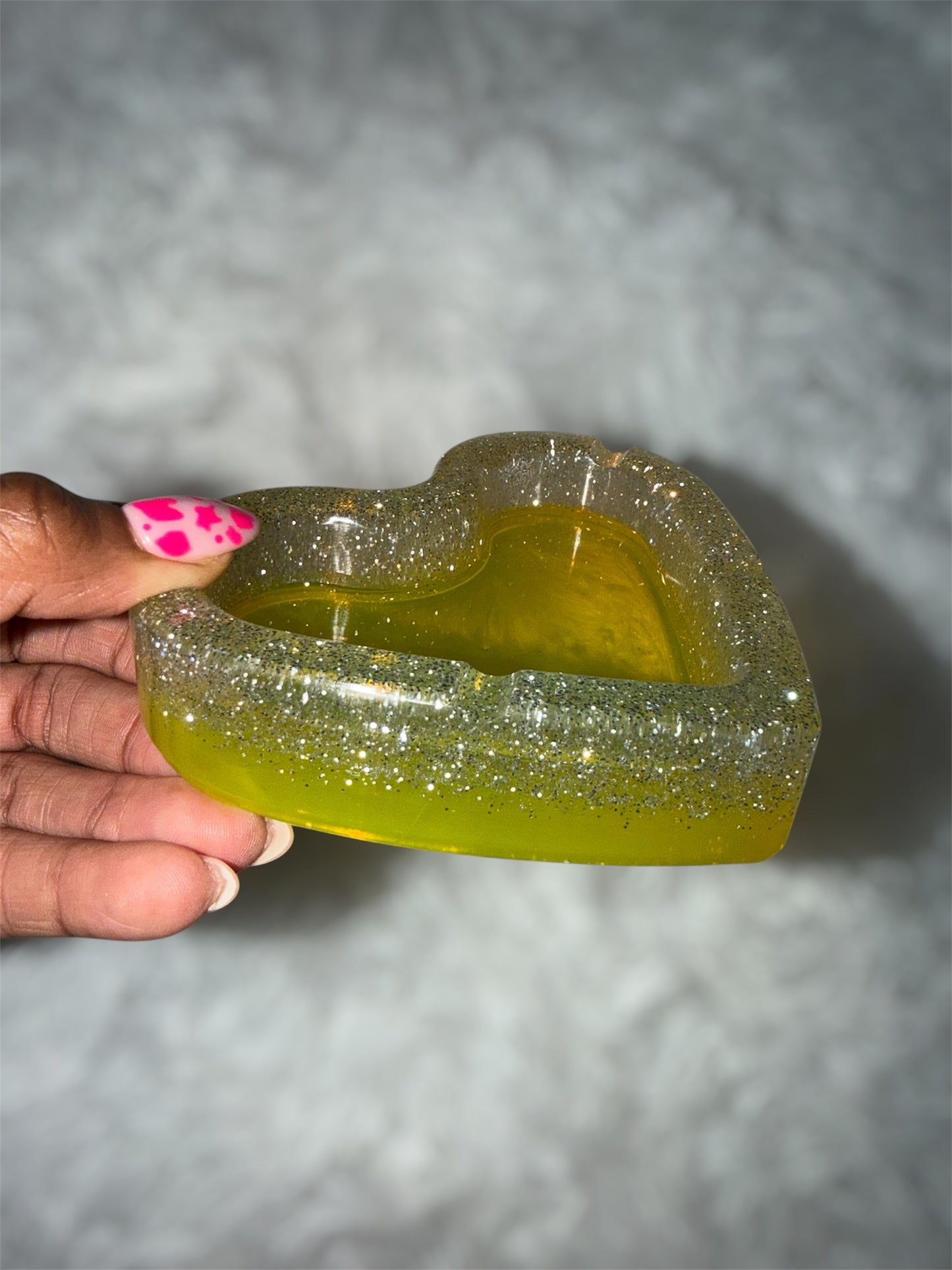 “Yellow Sparkle” Ashtray