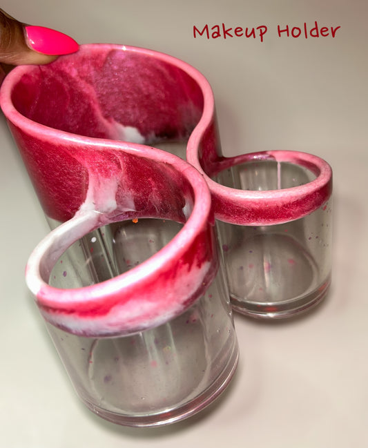 “Pink Swirl” Makeup Holder