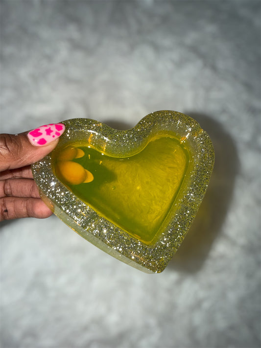 “Yellow Sparkle” Ashtray