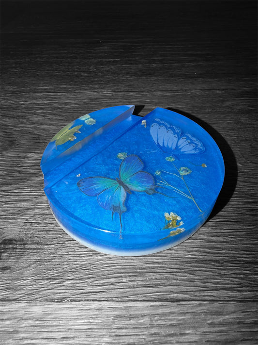 “Blue Aura Butterfly” Phone Stand