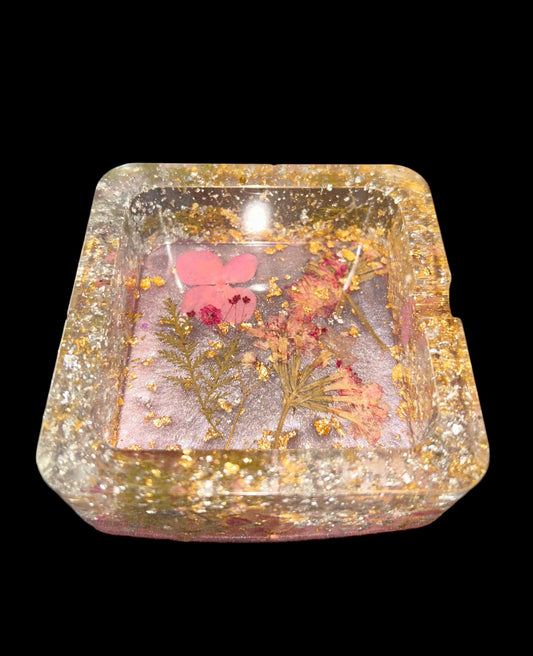 “Pink Flowers” Ashtray