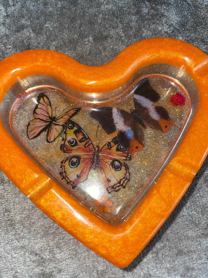“Orange Butterfly” Ashtray